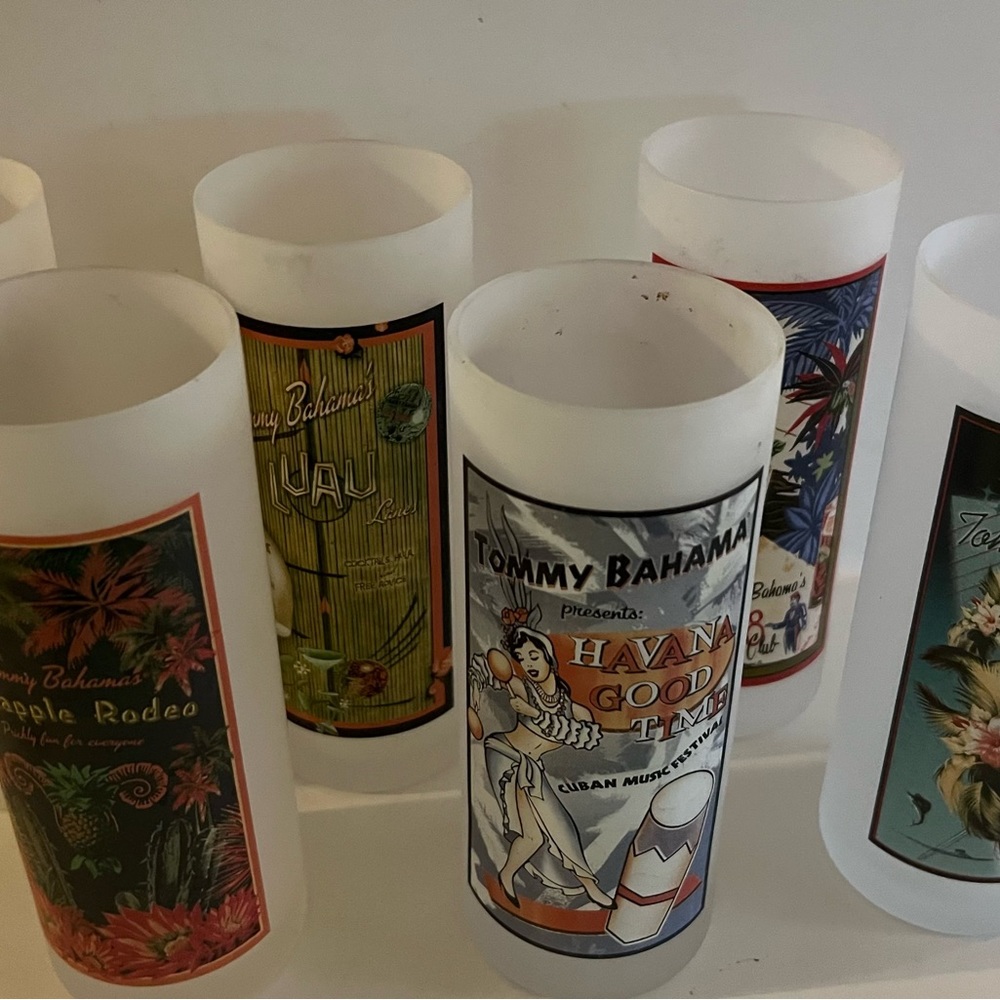 Tommy Bahama Frosted Highball Glasses